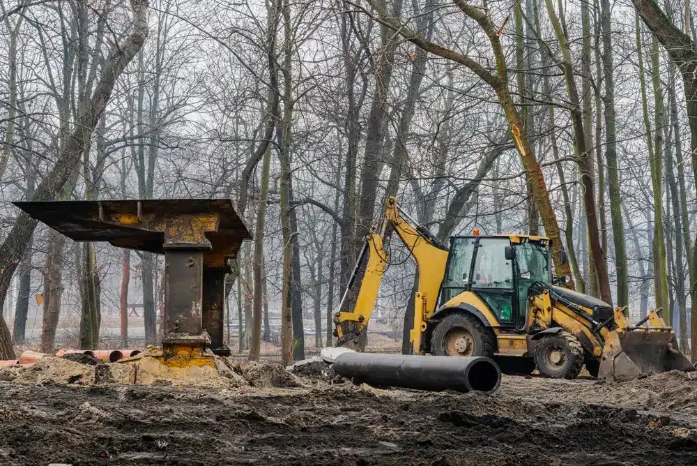 Engin de chantier tracteur